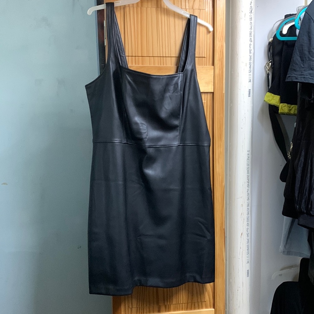 *NWT* Abercrombie Black Leather Mini Dress